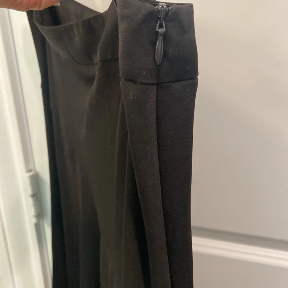 Banana Republic - Black Satin Midi Slip Skirt